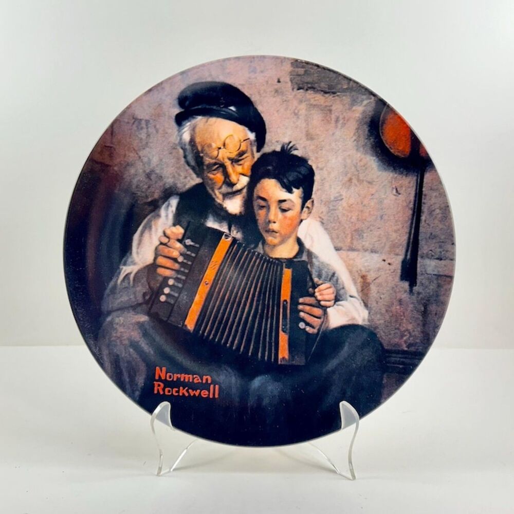 Vintage Norman Rockwell Collectors Plate "Music Maker"